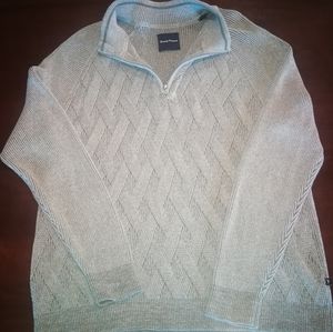Tommy Bahama Napa Ridge Half Zip Jacquard Sweater
